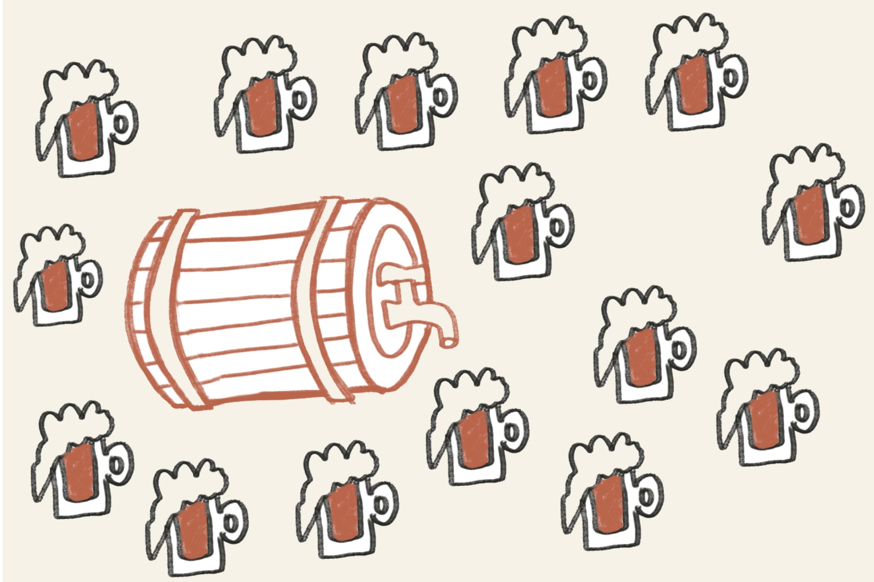 Infinite beer barrel